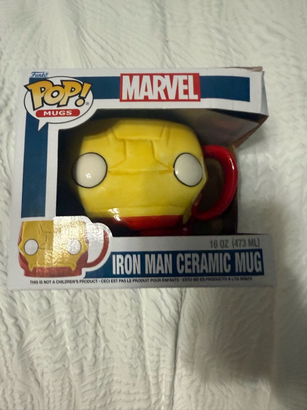 Funko POP! Marvel Iron Man Helmet Ceramic Mug - Yellow, Red, White